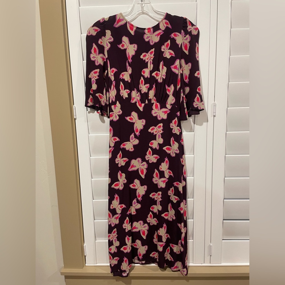 MNG midium Sleeve Dress with Pink Floral Pattern(X5)